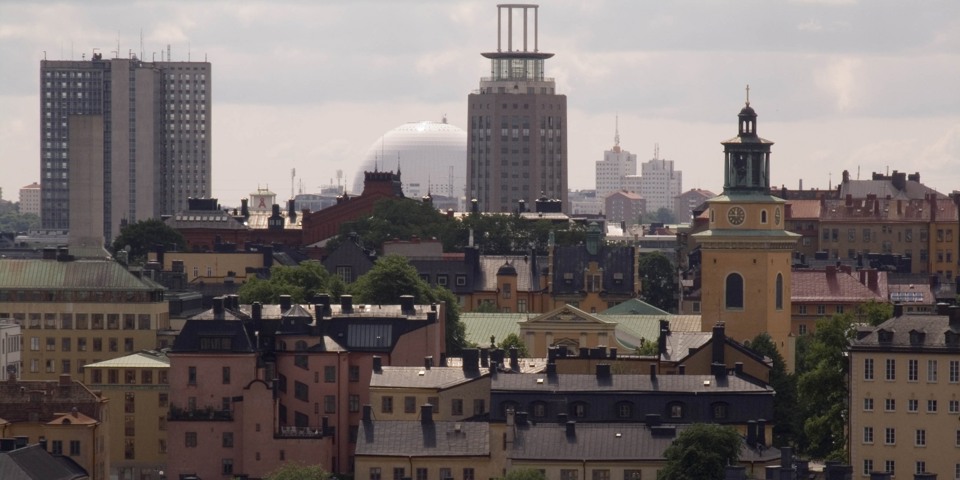 Vy över Södermalm, fotografi.
